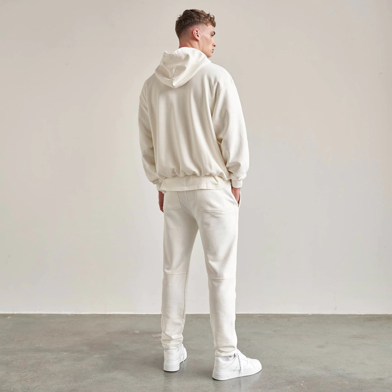 BLANK ZIP HOODIE - FLAT WHITE